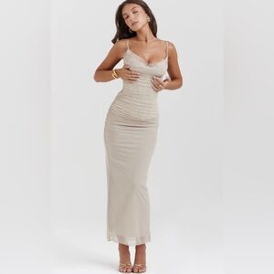 House of CB NALINI SAND MAXI DRESS